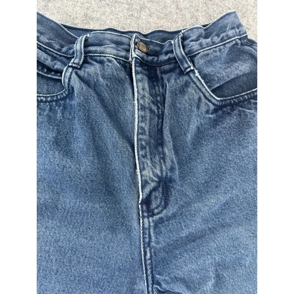 Rio By Stephen Mardon Jeans Womens 11 Blue Dark Wash Denim High Rise Tapered Mom